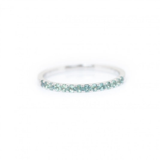 White Gold Round Alexandrite Stacking Band