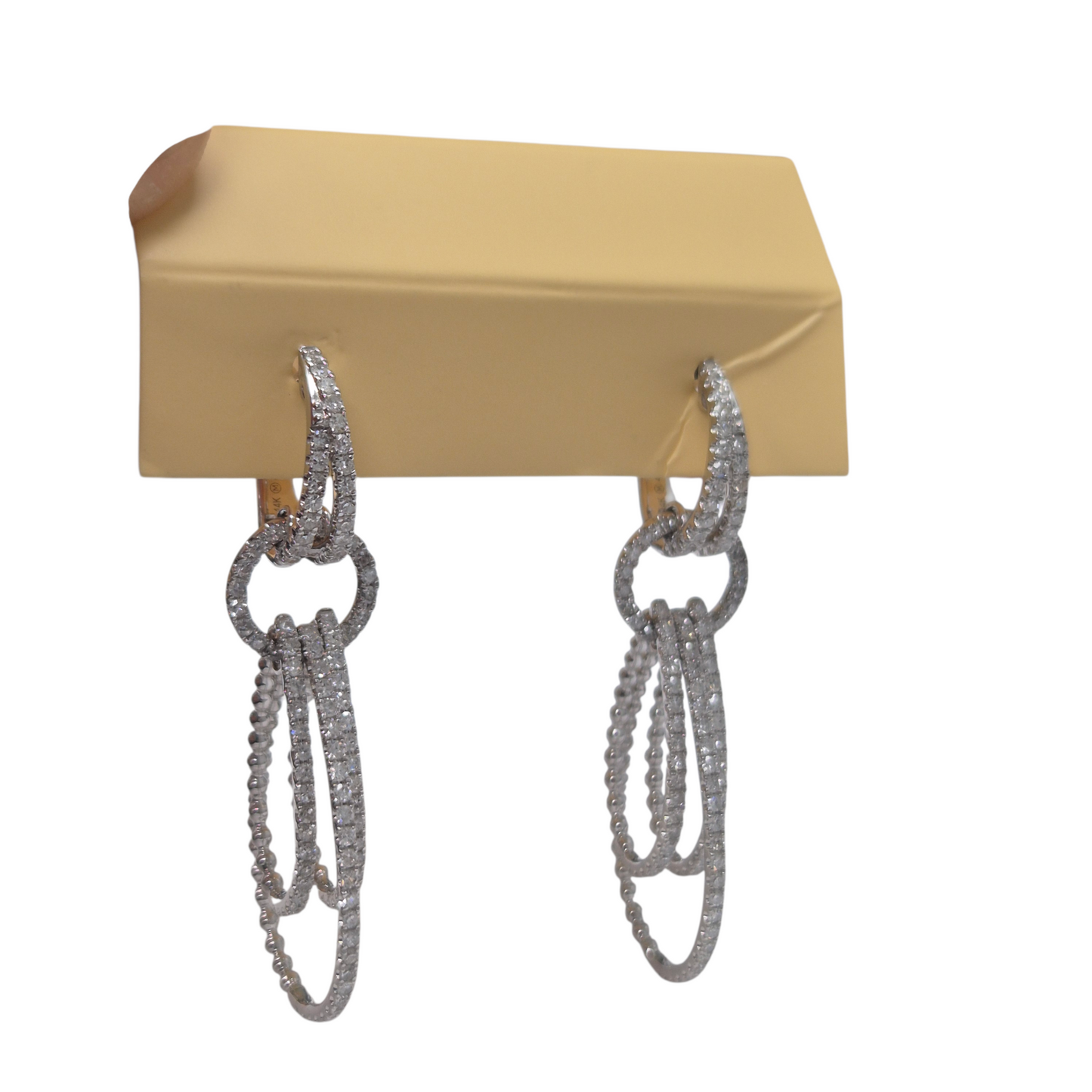 White Gold Diamond Drop Earrings