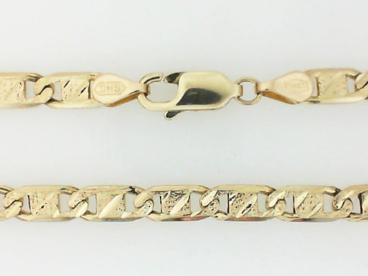 Vintage Diamond Cut Yellow Gold Fancy Link Bracelet