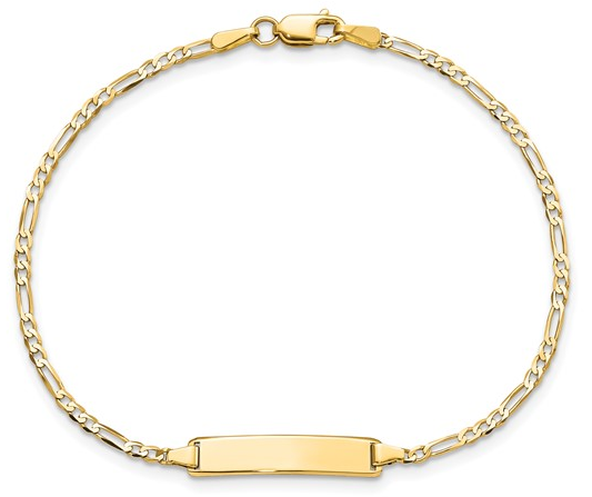 Yellow Gold Figaro ID Bracelet