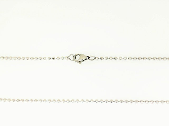 White Stainless Steel 22in Bead Chain