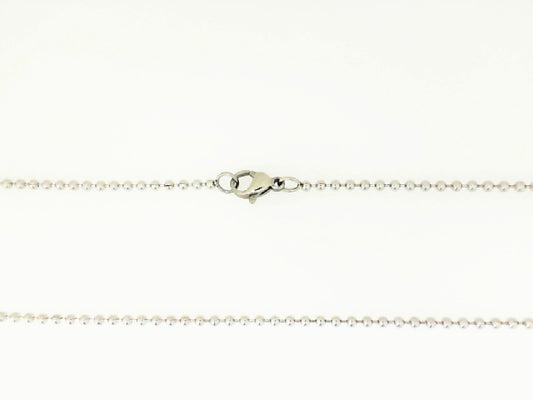 White Stainless Steel 22in Bead Chain