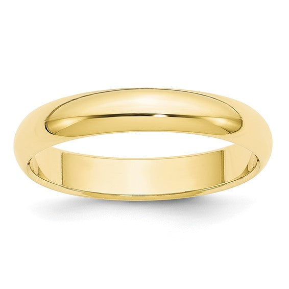 Yellow Gold Half Round Wedding Band
