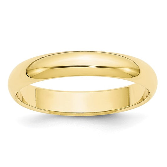 Yellow Gold Half Round Wedding Band