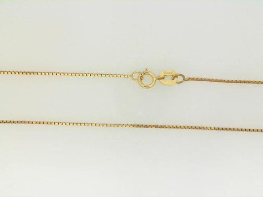 Yellow Gold Box Necklace