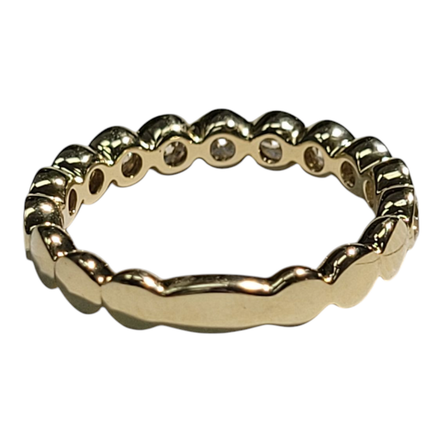 Yelllow Gold Bezel Set Diamond Ring