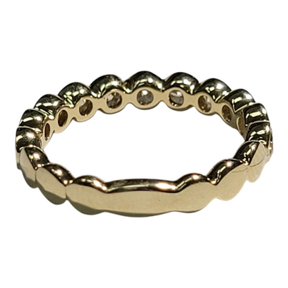 Yelllow Gold Bezel Set Diamond Ring