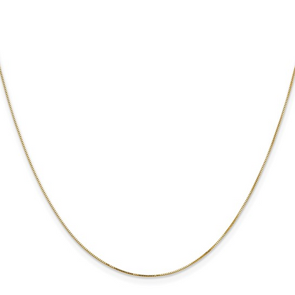 Yellow Gold 0.05mm Box Necklace