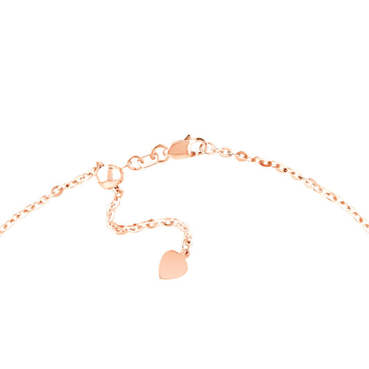 22In Adjustable Rose Gold Brill Necklace