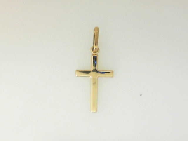 Yellow Gold Plain Cross Charm