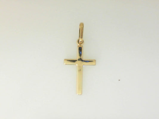 Yellow Gold Plain Cross Charm