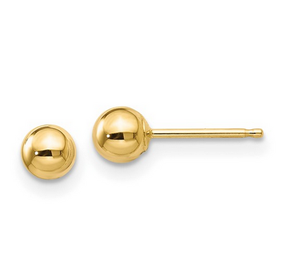Yellow Gold Ball Studs