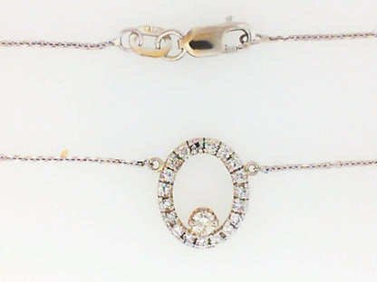 White Gold Round Diamond Cable Necklace