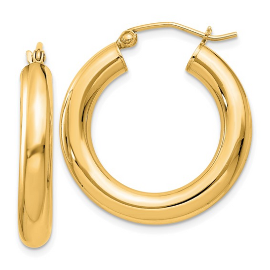 Gold-Plated Sterling Silver Round Hoops