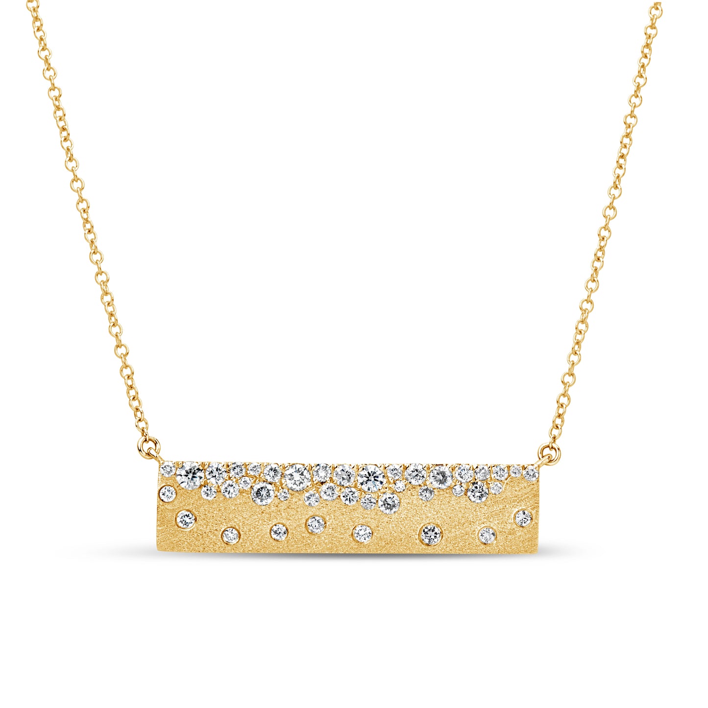 Matte Yellow Gold Confetti Necklace
