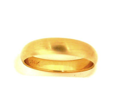 Yellow Gold Half Round Wedding Band