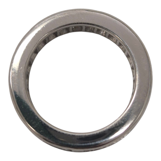 Platinum Channel Set Baguette Diamond Eternity Band