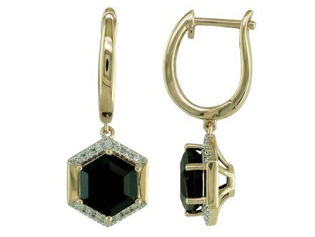 Art Deco Black Onyx Dangle Earrings