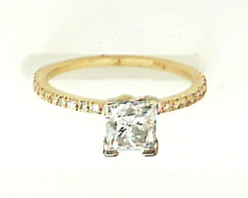 Yellow Gold G/H Diamond Engagement Ring Without Center Diamond