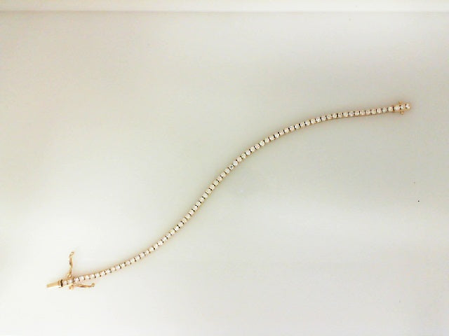 Yellow Gold Round Lab Diamond Tennis Bracelet