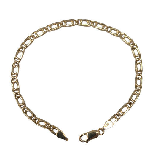 Yellow Gold Papercip Bracelet