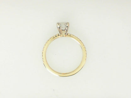 Yellow Gold G/H Diamond Engagement Ring Without Center Diamond