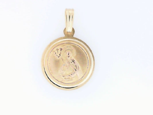 Yellow Gold Satin and Polish Pope Charm