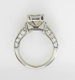 White Gold Princess Diamond Geometric Ring