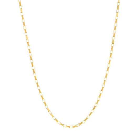 Yellow Gold Elongated Box Chain