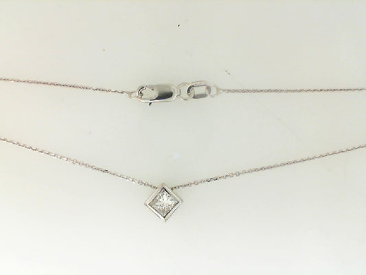 White Gold Princess Diamond Cable Necklace