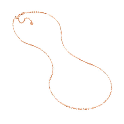 22In Adjustable Rose Gold Brill Necklace
