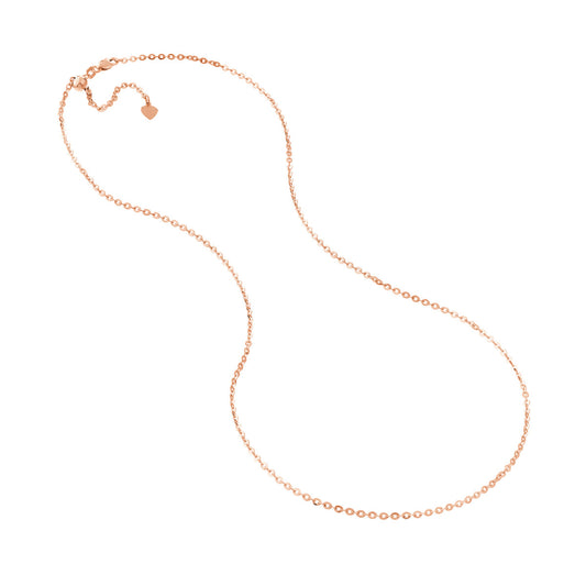 22In Adjustable Rose Gold Brill Necklace