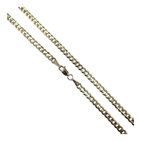 Yellow Gold Flat Beveled Curb Chain