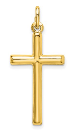 Yellow Sterling Silver Cross Pendant