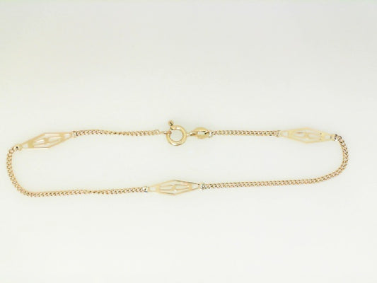 Vintage Yellow Gold Infinity Bracelet