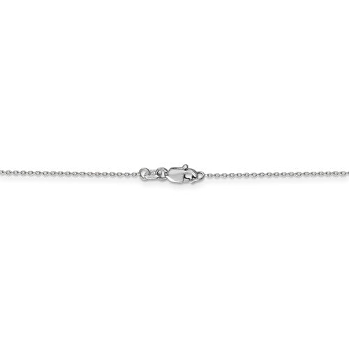 White Gold Diamond Cut Bezel Slide Necklace with One Round Diamond