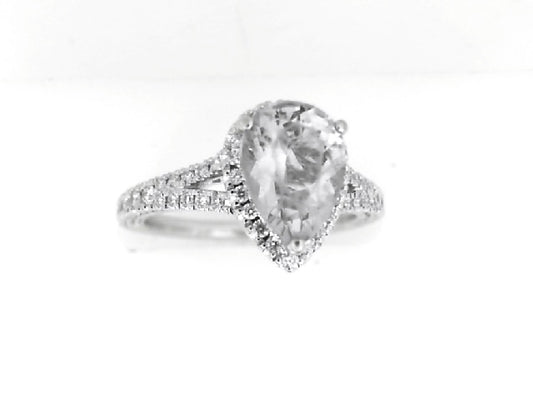 Vintage Neil Lane Diamond and Pear Cz Ring