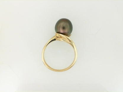 Vintage Yellow Gold Round Pearl Ring