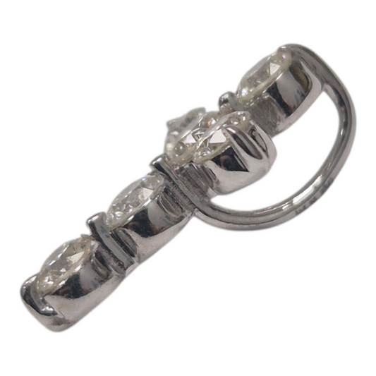 White Gold Diamond Cross Pendant