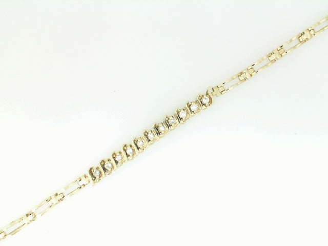 Vintage Yellow Gold Diamond Tennis Bracelet