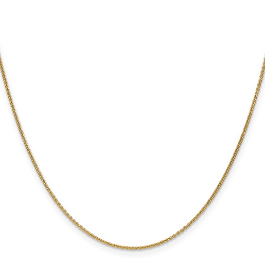 Yellow Gold Round Open Link Cable Necklace