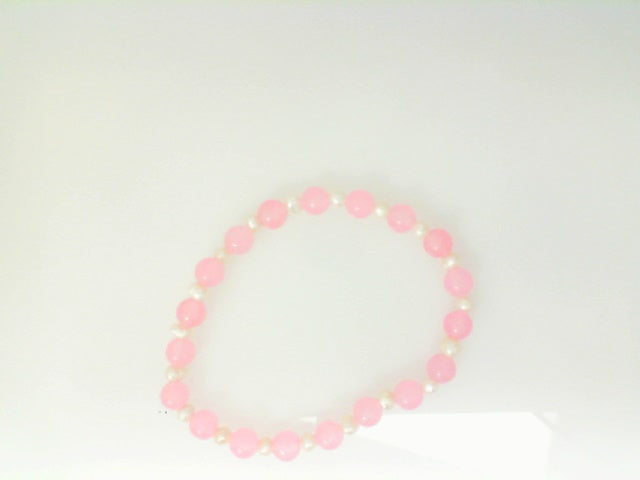 Barbie Pink/Pearls Beaded Bracelet