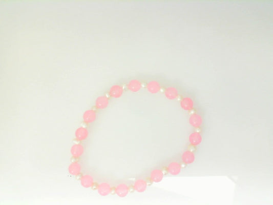 Barbie Pink/Pearls Beaded Bracelet