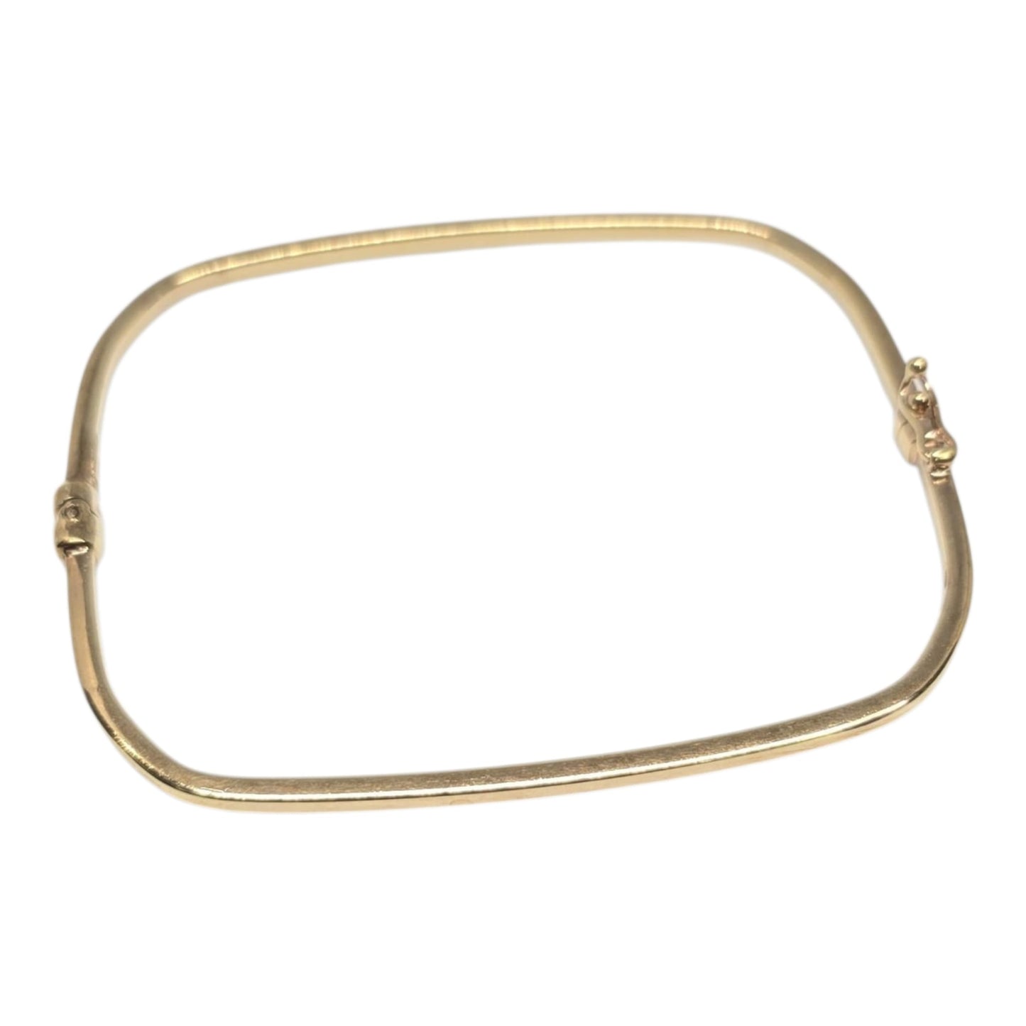 Yellow Gold Square Bangle Bracelet