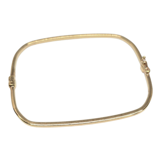 Yellow Gold Square Bangle Bracelet