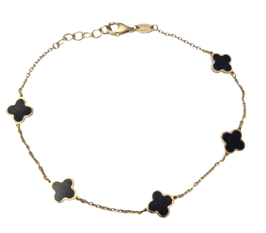 Yellow Gold Clover Bracelet