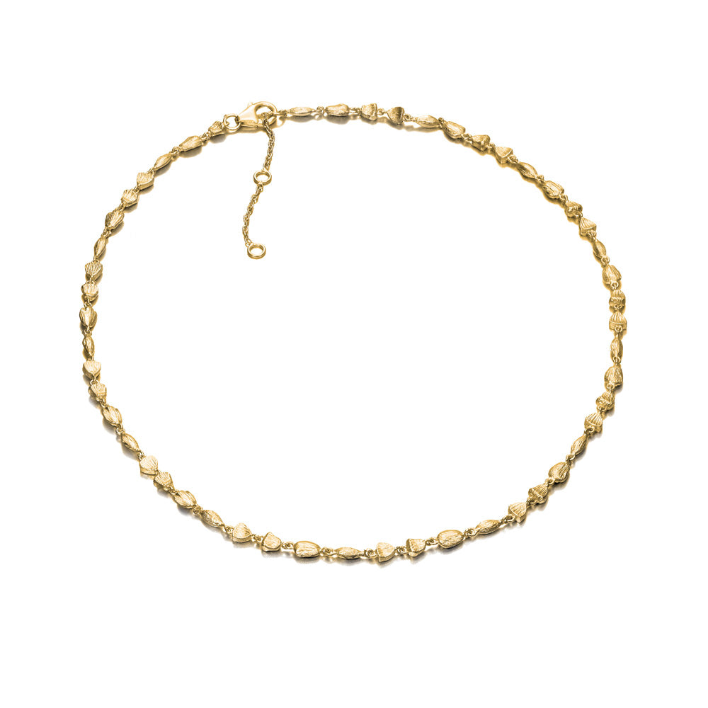 Gold-Plated Silver Nugget Necklace