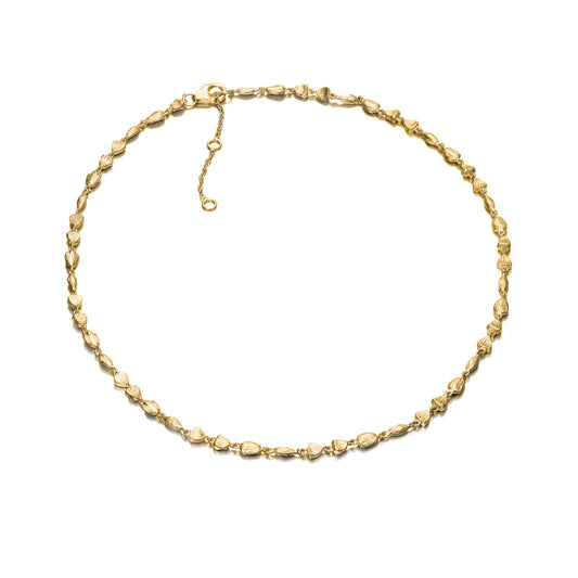 Gold-Plated Silver Nugget Necklace
